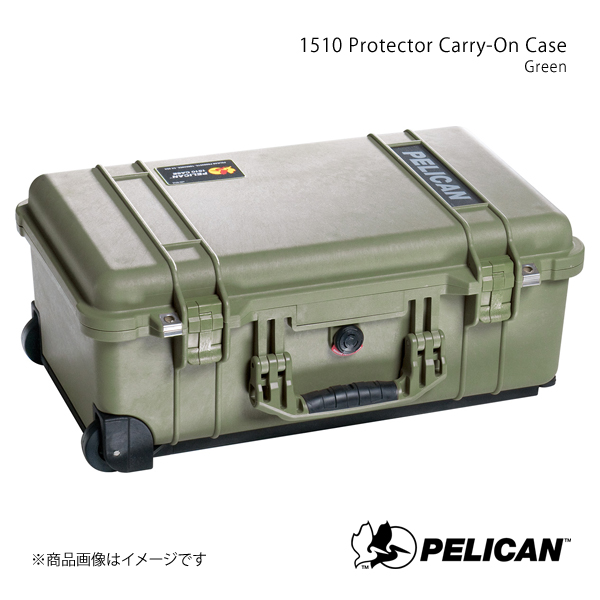 PELICAN ペリカン プロテクターツールケース グリーン 6.2kg 1510 Protector Carry On Case No Foam Green 19428057350 :plc 1510 gr qq e 2:車楽院