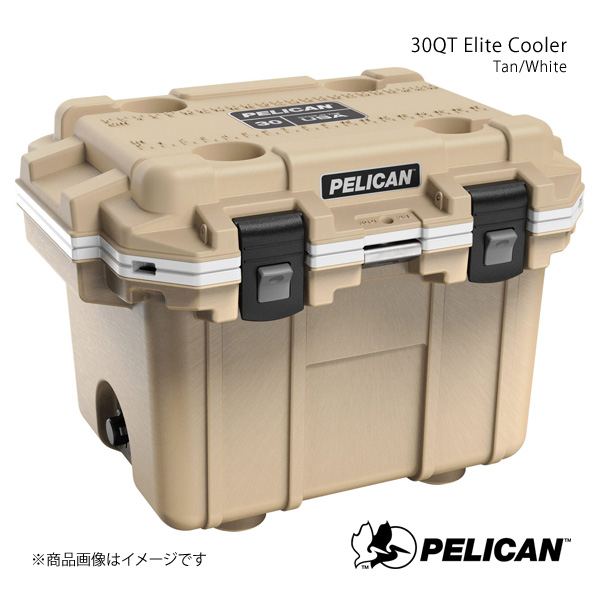 PELICAN ペリカン クーラーボックス タン:ホワイト 9.8kg 30QT Elite Cooler Tan:White 825494076368 :plc 30qt tn qq e 1:車楽院