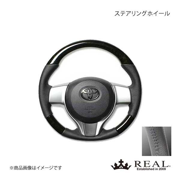 REAL レアル ステアリング TOYOTA/トヨタ ヴィッツ 130系 オリジナルシリーズ ノーマルグリップ ブラックウッド ブラックステッチ 