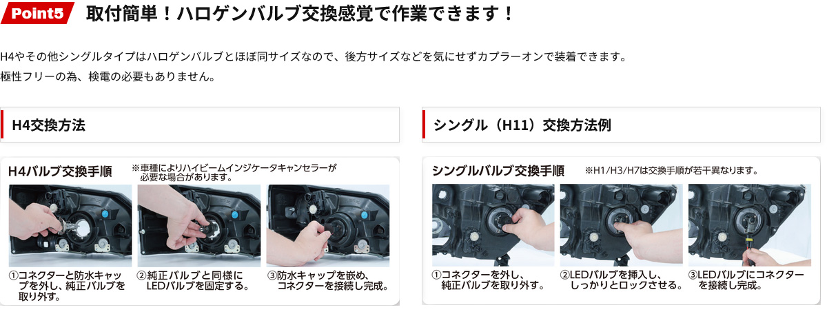 専用　画像は商品ではありません RACING GEAR レーシングギア POWER LED HEAD BULB COMPACT STAR