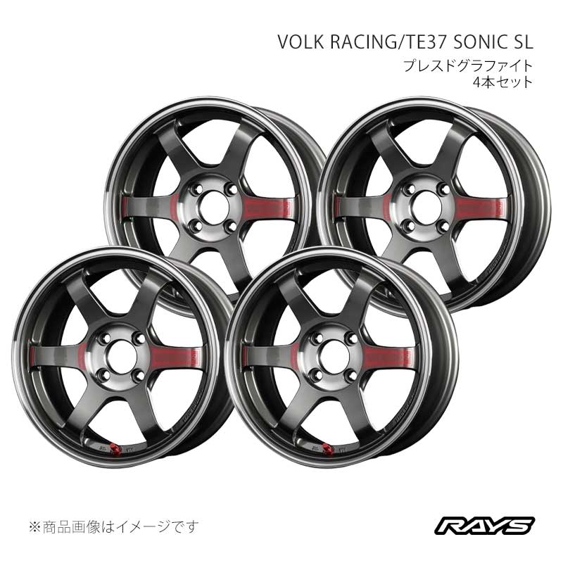RAYS レイズ ボルクレーシング TE37 ソニックSL アルミホイール4本セット【15×7J 4-100 INSET24 PG】06285702492PG×4