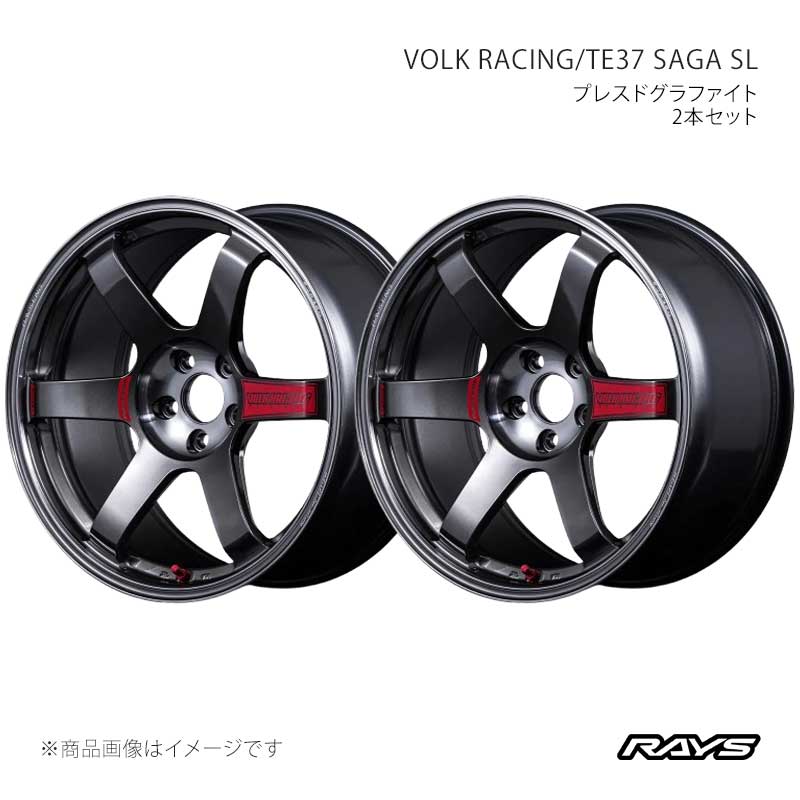 RAYS レイズ ボルクレーシング TE37 サーガSL アルミホイール2本セット【18×10J 5-114.3 INSET40 PG】06588104095PG×2