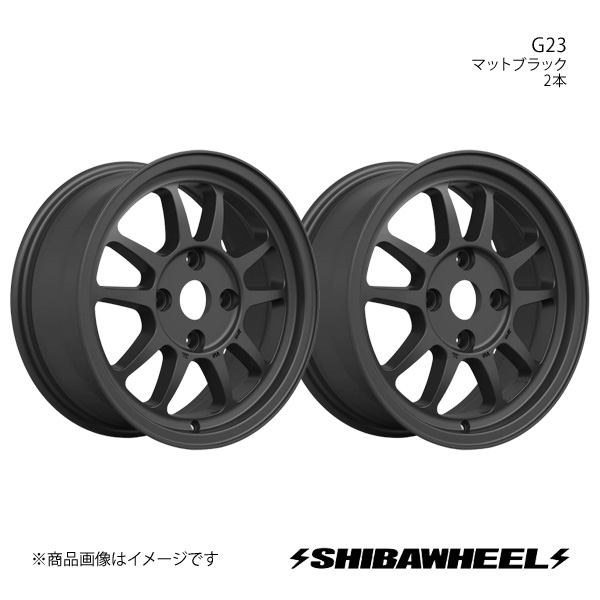 SHIBATIRE シバタイヤ シバホイール G23 アルミホイール2本セット 15×6.5J 4 100 INSET38 マットブラック G15 01MB×2 : sbw qq e f2 i 14s : 車楽院