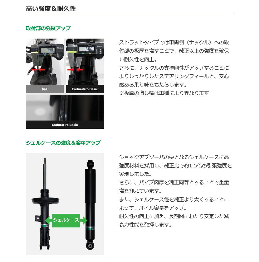 TEIN テイン EnduraPro Basic/エンデュラプロ ベーシック フロント 左右セット クラウン アスリート GRS181 VSAJA-X1EA2の画像