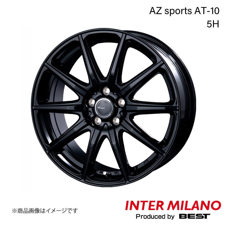 INTER MILANO/インターミラノ AZ sports AT 10 フリード GB系 ホイール 1本 【15×6.0J 5 114.3 INSET53 ブラック】 :inmila qq e h 233s:車楽院