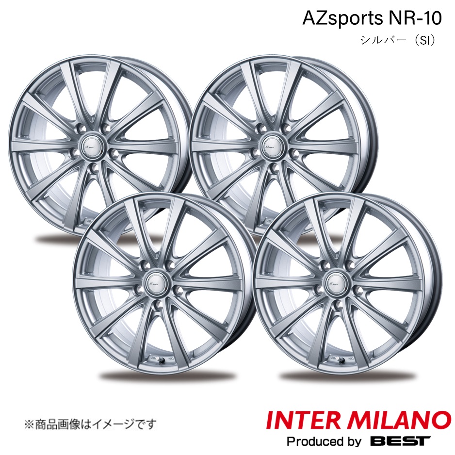 INTER MILANO/インターミラノ AZsports NR 10 フーガ Y51 ホイール 4本【18×7.5J 5 114.3 INSET 38 シルバー】 :inmila qq e h 4359s:車楽院