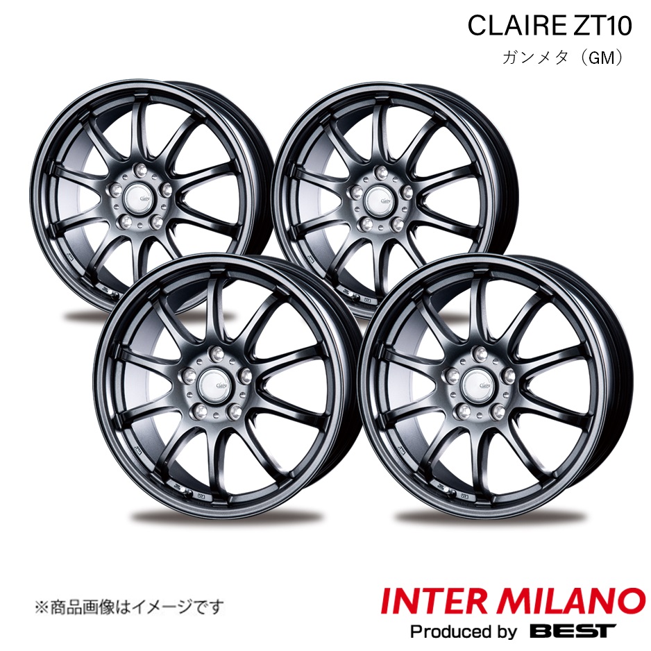 INTER MILANO/インターミラノ CLAIRE ZT10 Rush J210系 ホイール 4本【16×6.5J 5 114.3 INSET53 ガンメタ】 :inmila qq e h 5248s:車楽院