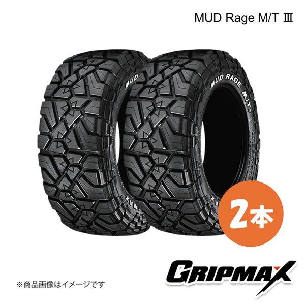 GRIPMAX グリップマックス MUD Rage M/T 3 タイヤ 2本 285/60R18 122/119 QLT レイズドホワイトレター 6969999081794