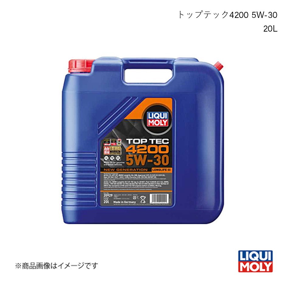 LIQUI MOLY/リキモリ エンジンオイル トップテック4200 5W-30 20L ポルテ NCP141 1.5 2WD 2012- 20929