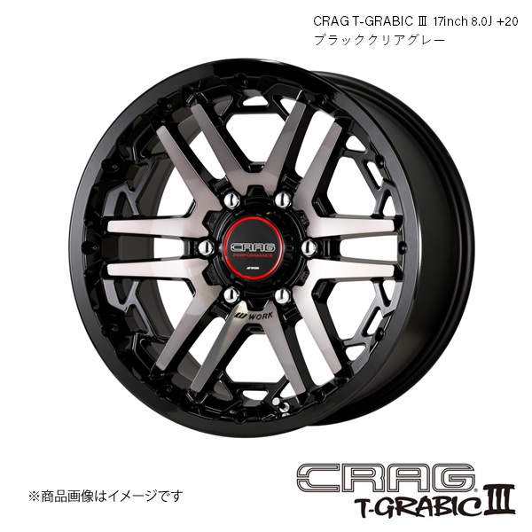 クラッグ ティーグラビックスリー 17インチ 6穴 6H 139.7 8.0J +20 4WD オフ車 ホイール 4本 ブラッククリアグレー CRAG T GRABIC3 :wor ctg3 qq e h 6s:車楽院