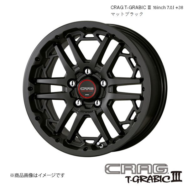 ワーク クラッグ ティーグラビックスリー 16インチ 5穴 5H 114.3 7.0J +38 4WD オフ車 ホイール 5本 マットブラック CRAG T GRABIC3 WORK :wor ctg3 qq e h 11s:車楽院