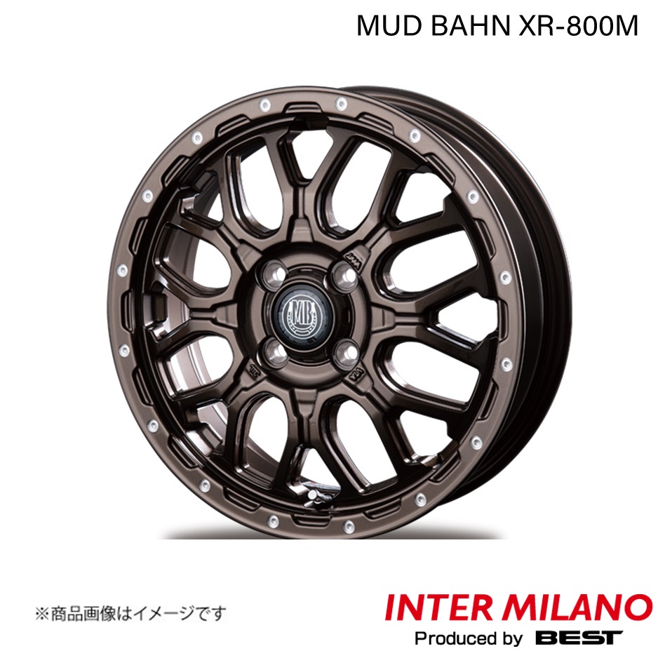 INTER MILANO/インターミラノ MUD BAHN XR 800M ホイール 1本【12×4.00B 4 100 INSET42 グロスブロンズピアスポリッシュ】 :inmila qq e h 758s:車楽院