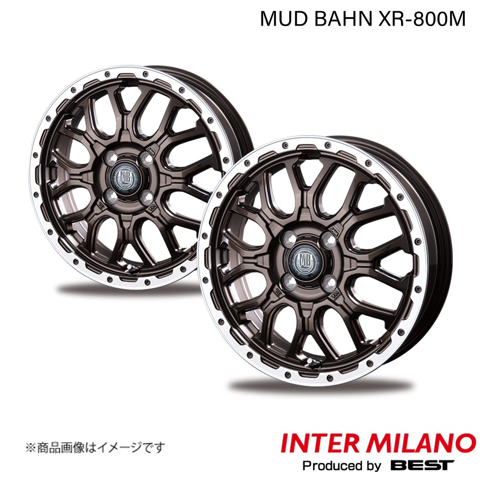 INTER MILANO/インターミラノ MUD BAHN XR 800M ソリオ MA系 ホイール 2本【14×4.5J 4 100 INSET45 グロスブロンズリムポリッシュ】 :inmila qq e h 1470s:車楽院