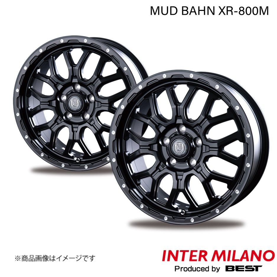 INTER MILANO MUD BAHN XR-800M エスティマ 50系 純正タイヤ:215/55R17 ホイール 2本【17×7.0J 5-114.3 INSET48 MBK/PP】