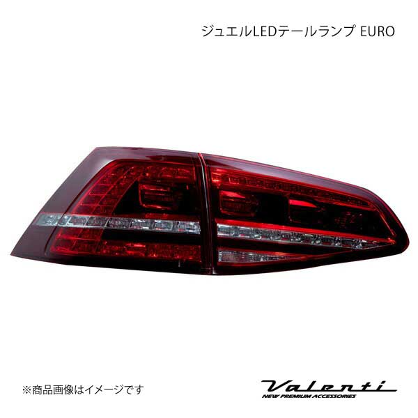 VALENTI/ヴァレンティ ジュエルLEDテールランプ EURO VOLKSWAGEN GOLF7 前期モデル ハーフレッドレンズ/ブラックインナー TVGOLF7 HB 1 :tvgolf7 hb 1 qq e 101s:車楽院