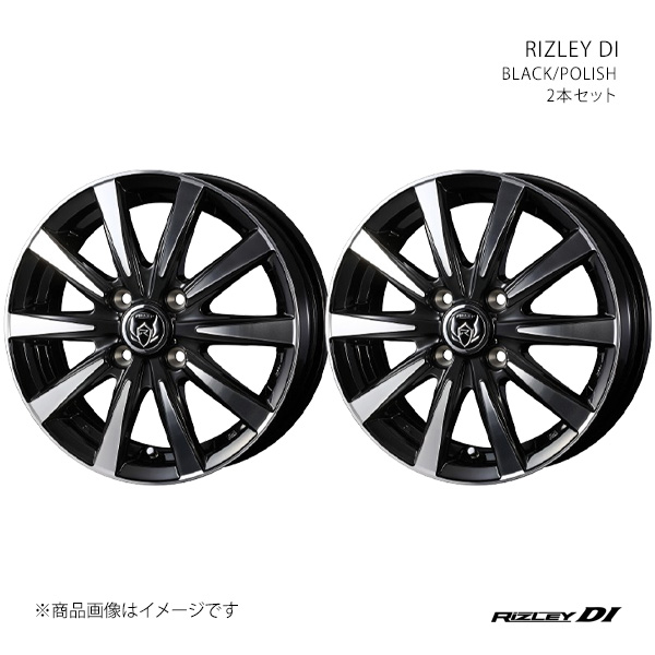 RIZLEY DI ライツレー ディーアイ ホイール 2本セット 0040494×2 【14×4.5J 4-100 INSET45 BLACK/POLISH】