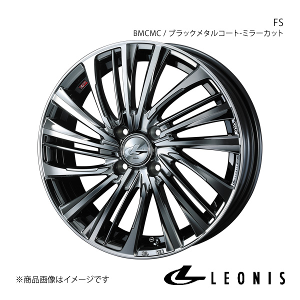 LEONIS/FS アクア K10系 4WD タイヤ(205/45-17) ホイール1本【17×6.5J 4-100 INSET50 BMCMC(ブラックメタルコート/ミラーカット)】0039973｜syarakuin-shop