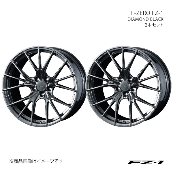 F-ZERO FZ-1 エフゼロ デリカD:5 CV5W/FF(〜'09/12) アルミホイール2本セット 0038963×2【18×7.5J 5-114.3 INSET38 DIAMOND BLACK】