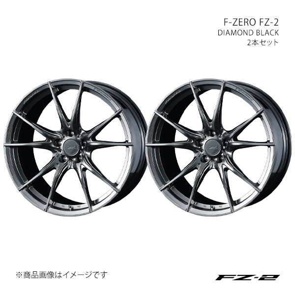 F-ZERO FZ-2 エフゼットツー JEEP パトリオット MK74 アルミホイール2本セット 0038997×2【18×7.5J 5-114.3 INSET38 DIAMOND BLACK】