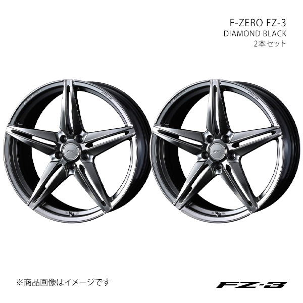 F-ZERO FZ-3 エフゼットスリー RENAULT アルカナ LJLH4MH アルミホイール2本セット 0039454×2【18×7.5J 5-114.3 INSET38 DIAMOND BLACK】