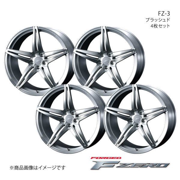 F ZERO/FZ 3 クラウン 200系 FR 4ポットキャリパー アルミホイール4本セット【18×8.0J5 114.3 INSET45 ブラッシュド】0039461×4 :ww qq e f2 h 239483s:車楽院