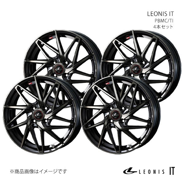 LEONIS IT レオニス アイティー ホイール 4本セット 0040556×4 【14×5.5J 4-100 INSET42 PBMC/TI】
