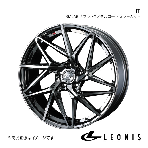 LEONIS/IT フェアレディZ Z33 ホイール1本【18×7.0J 5-114.3 INSET55 BMCMC(ブラックメタルコート/ミラーカット)】0040612｜syarakuin-shop