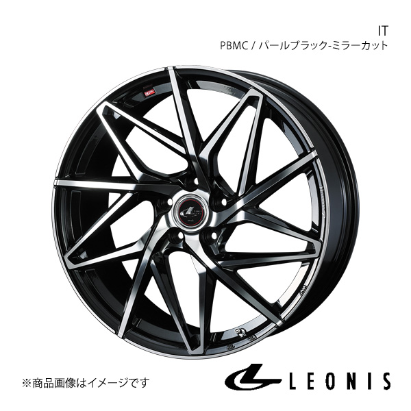 LEONIS/IT レヴォーグ VN系 アルミホイール1本【17×7.0J 5-114.3 INSET47 PBMC(パールブラック/ミラーカット)】0040598｜syarakuin-shop