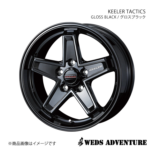 WEDS-ADVENTURE/KEELER TACTICS アルファード 10系 FF ホイール1本【16×7.0J 5-114.3 INSET38 GLOSS BLACK(グロスブラック)】0039728｜syarakuin-shop