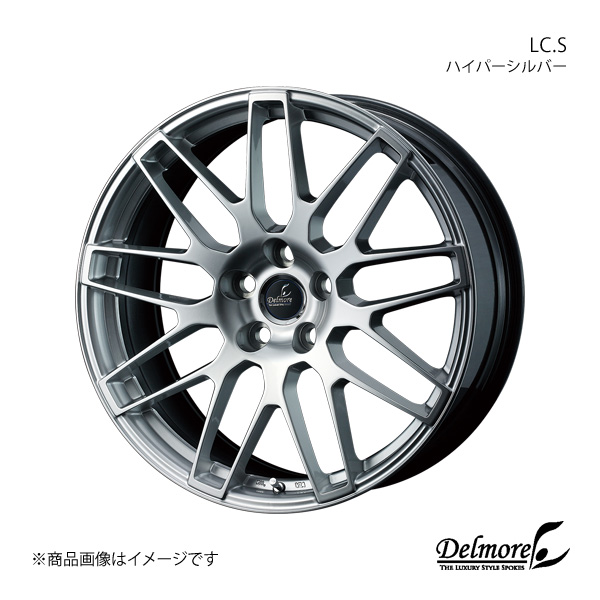 Delmore/LC.S クラウン 230/H30系 アルミホイール1本 【21×8.0J 5-114.3 INSET40 ハイパーシルバー】  0041098