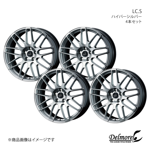 Delmore/LC.S GS 10系 4WD アルミホイール4本セット【19×8.0J 5 114.3 INSET40 ハイパーシルバー】0041095×4 :ww qq e h 270512s:車楽院