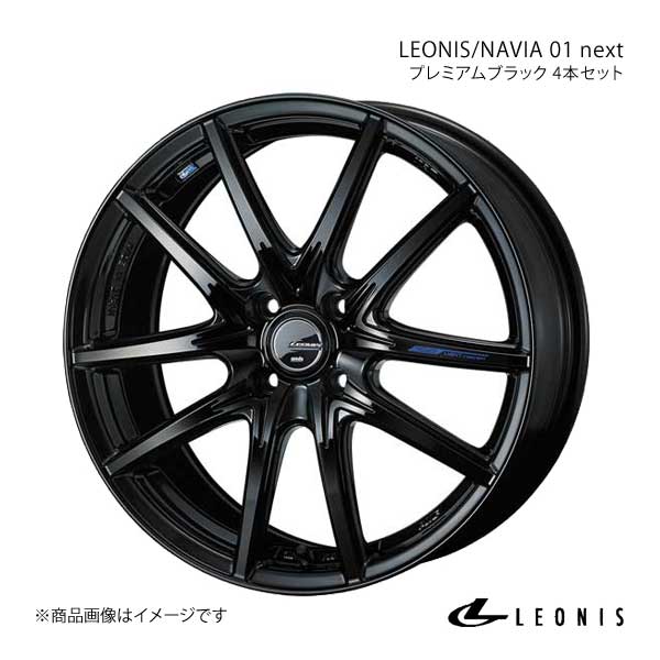 LEONIS/NAVIA 01 next アルファード 10系 FF アルミホイール 4本セット 【18×8.0J 5-114.3 INSET42 PBK】 39702×4