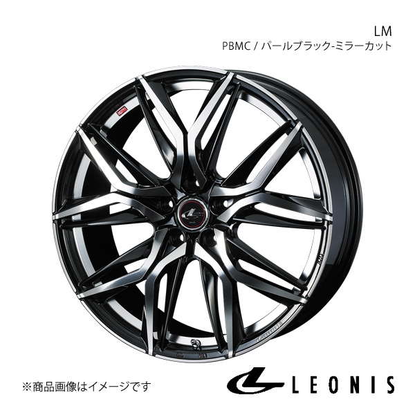 LEONIS/LM アルファード 20系 アルミホイール1本【16×6.5J 5-114.3 INSET40 PBMC(パールブラック/ミラーカット)】0040794｜syarakuin-shop