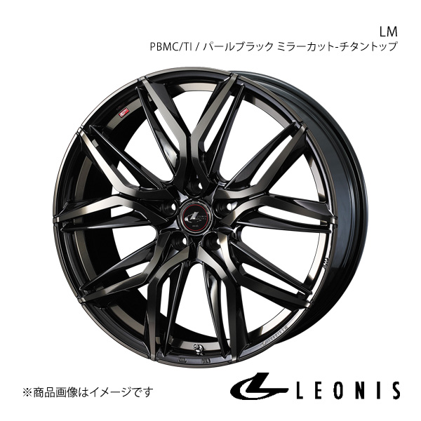 LEONIS/LM アルファード 10系 4WD ホイール1本【16×6.5J 5-114.3 INSET40 PBMC/TI(パールブラック ミラーカット/チタントップ)】0040795｜syarakuin-shop