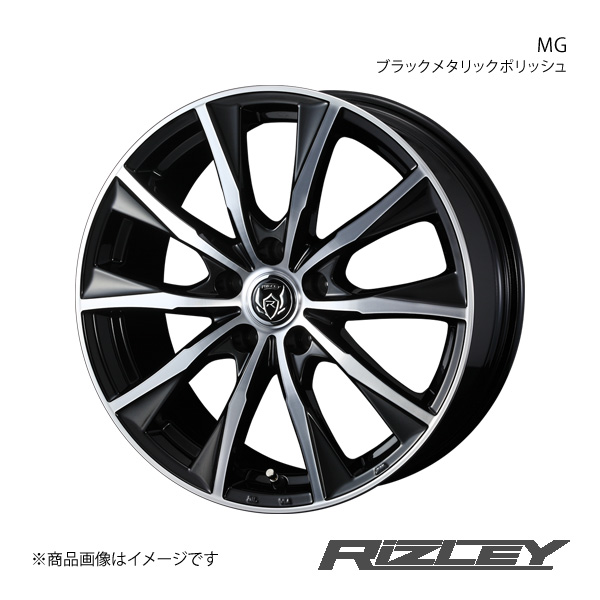 RiZLEY/MG オデッセイ RC1/RC2/RC4 2020/11〜 アルミホイール1本【18×7.5J 5-114.3 INSET48 ブラックメタリックポリッシュ】0039920｜syarakuin-shop