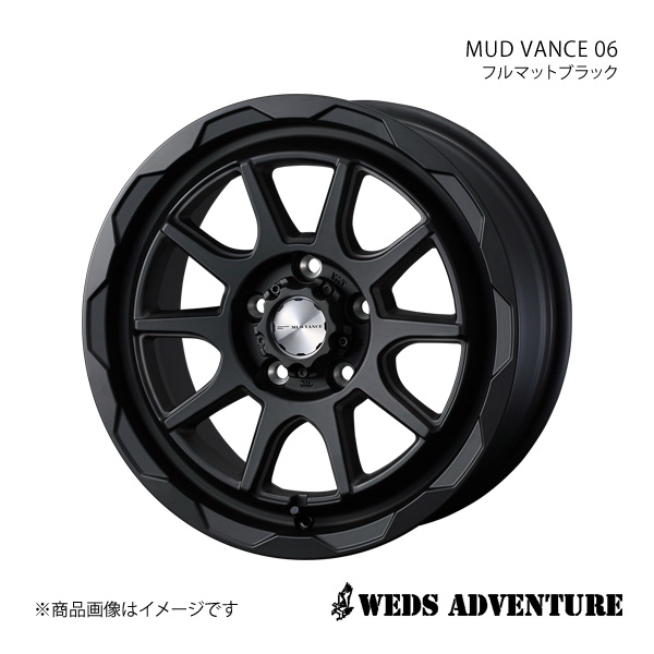 WEDS ADVENTURE/MUD VANCE 06 ジムニーシエラ JB74 アルミホイール1本【15×6.0J 5 139.7 INSET0 FULL MAT BLACK】0040203 :ww qq e f2 i 96691s:車楽院