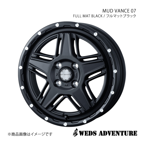 WEDS-ADVENTURE/MUD VANCE 07 アクティトラック HA6-9 タイヤ(145R12 8PR) ホイール1本【12×4.0B 4-100 INSET40 FULL MAT BLACK】0040528｜syarakuin-shop