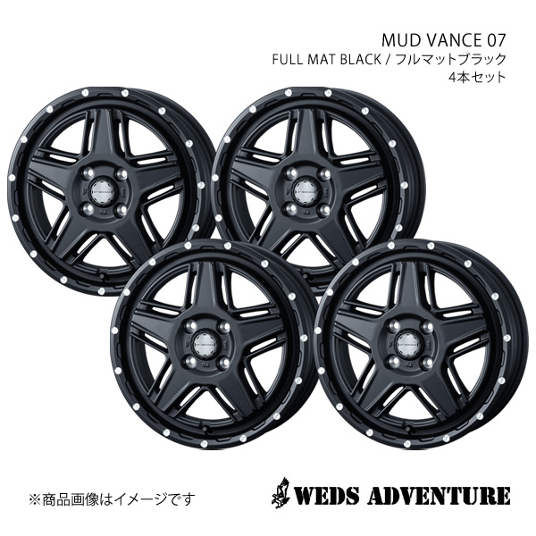 WEDS ADVENTURE/MUD VANCE 07 セルボ MG21S アルミホイール4本セット【15×4.5J 4 100 INSET45 FULL MAT BLACK】0040530×4 :ww qq e f2 h 258381s:車楽院