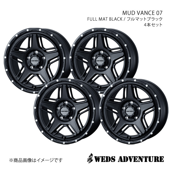 WEDS ADVENTURE/MUD VANCE 07 ノア 90系 アルミホイール4本セット【16×7.0J 5 114.3 INSET38 FULL MAT BLACK】0040535×4 :ww qq e f2 h 258437s:車楽院