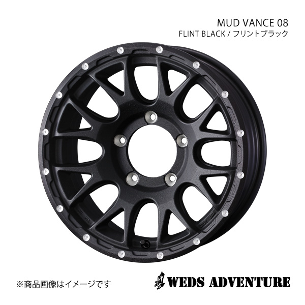 WEDS-ADVENTURE/MUD VANCE 08 ジムニー JB64 アルミホイール1本【16×5.5J 5-139.7 INSET22 FLINT BLACK】 0041126