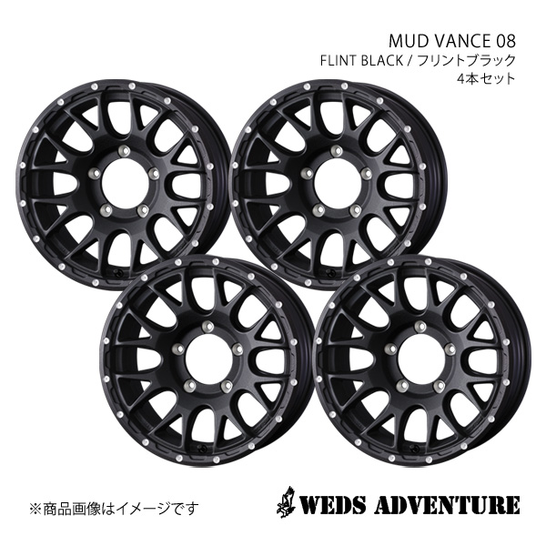 WEDS ADVENTURE/MUD VANCE 08 AZオフロード JM23 アルミホイール4本セット【16×5.5J 5 139.7 INSET22 FLINT BLACK】0041126×4 :ww qq e f2 h 303728s:車楽院