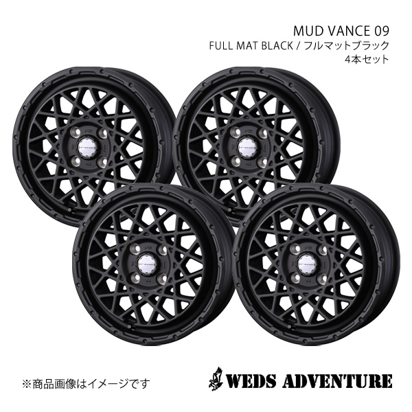 WEDS ADVENTURE/MUD VANCE 09 ルーミー M900系 アルミホイール4本セット【14×5.0J 4 100 INSET35 FULL MAT BLACK】0041150×4 :ww qq e f2 h 271667s:車楽院