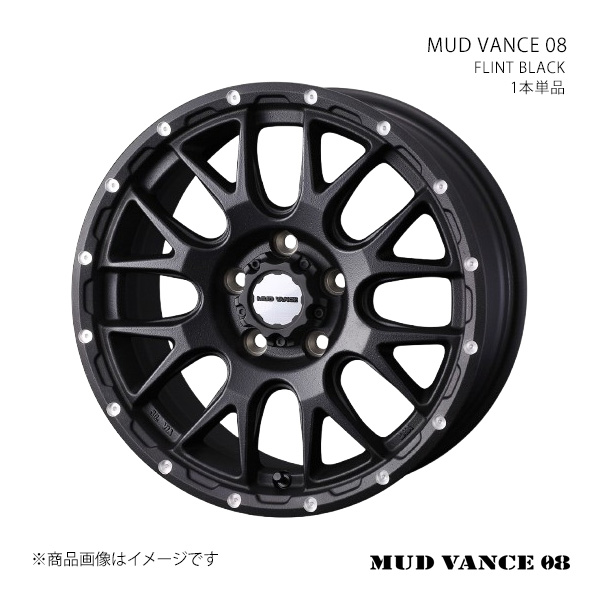 MUD VANCE 08 マッドヴァンス ゼロエイト ホイール 1本単品 0041126 【16×5.5J 5-139.7 INSET22 FLINT BLACK】