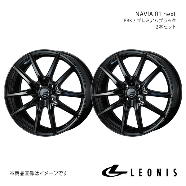 LEONIS/NAVIA 01 next デミオ DE系 アルミホイール2本セット【16×6.0J 4-100 INSET45 PBK】0039684×2