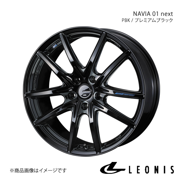 LEONIS/NAVIA 01 next GR86 ZN8 標準キャリパー アルミホイール1本【17×7.0J 5-100 INSET47 PBK(プレミアムブラック)】0039692｜syarakuin-shop