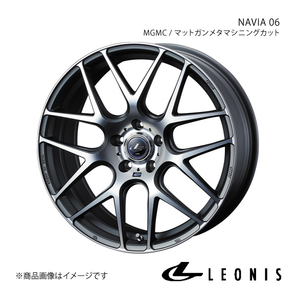 LEONIS/NAVIA 06 フーガ Y51 FR アルミホイール1本【19×8.0J 5-114.3 INSET43 MGMC(マットガンメタマシニングカット)】0037630｜syarakuin-shop