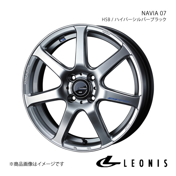 LEONIS/NAVIA 07 ハスラー MR52S/MR92S アルミホイール1本【15×4.5J 4-100 INSET45 HSB(ハイパーシルバーブラック)】0039555｜syarakuin-shop