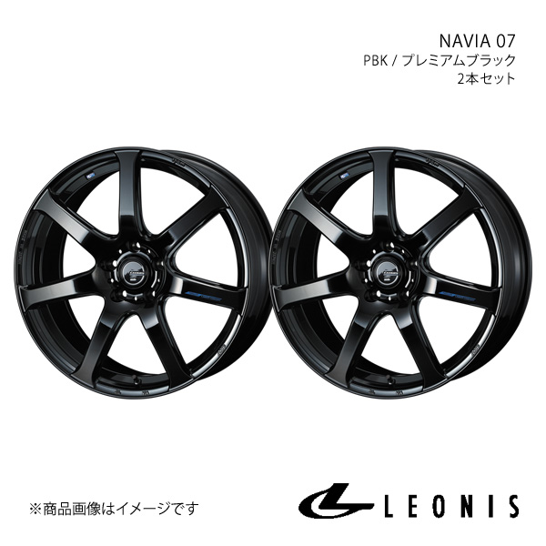 LEONIS/NAVIA 07 Mercedes Benz Cクラスセダン W205 C180 AMGライン アルミホイール2本セット【18×8.0J 5-112 INSET42 PBK】0040099×2｜syarakuin-shop