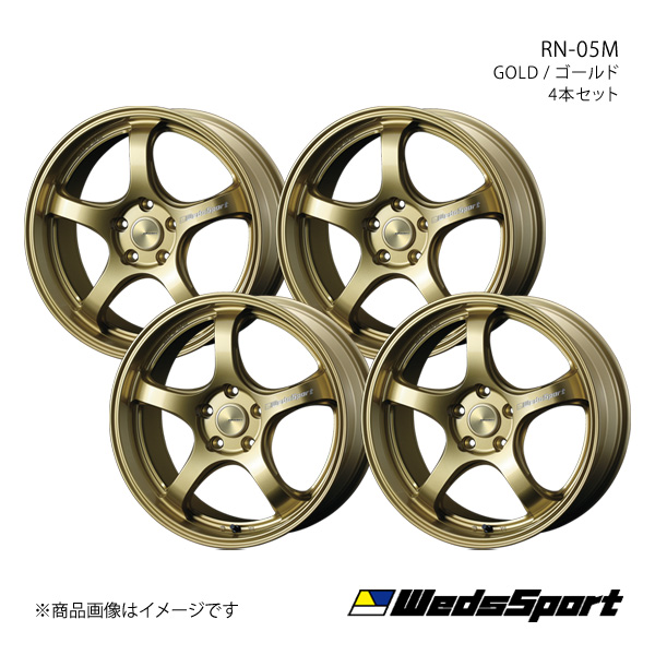 WedsSport/RN 05M ハリアー 80系 4WD アルミホイール4本セット【18×7.5J 5 114.3 INSET45 GOLD】0072823×4 :ww qq e f2 h 283353s:車楽院