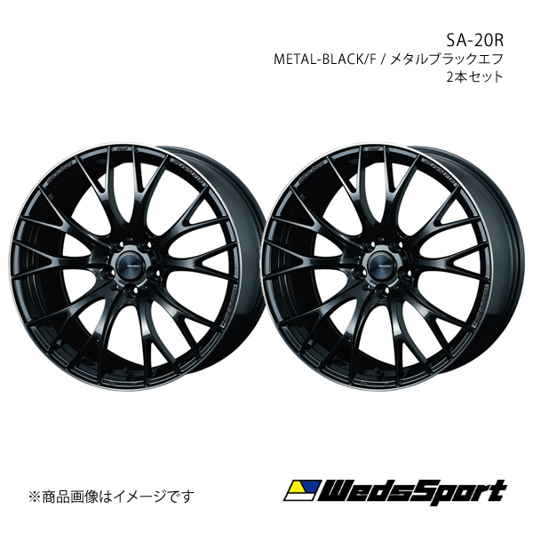 WedsSport/SA 20R ヴェルファイア 20系 純正タイヤ(245/40 19) ホイール2本セット【19×8.5J 5 114.3 INSET38 METAL BLACK/F】0072782×2 :ww qq e f2 h 180731s:車楽院